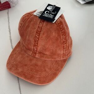 C.C Orange Corduroy Hat Relaxed Style